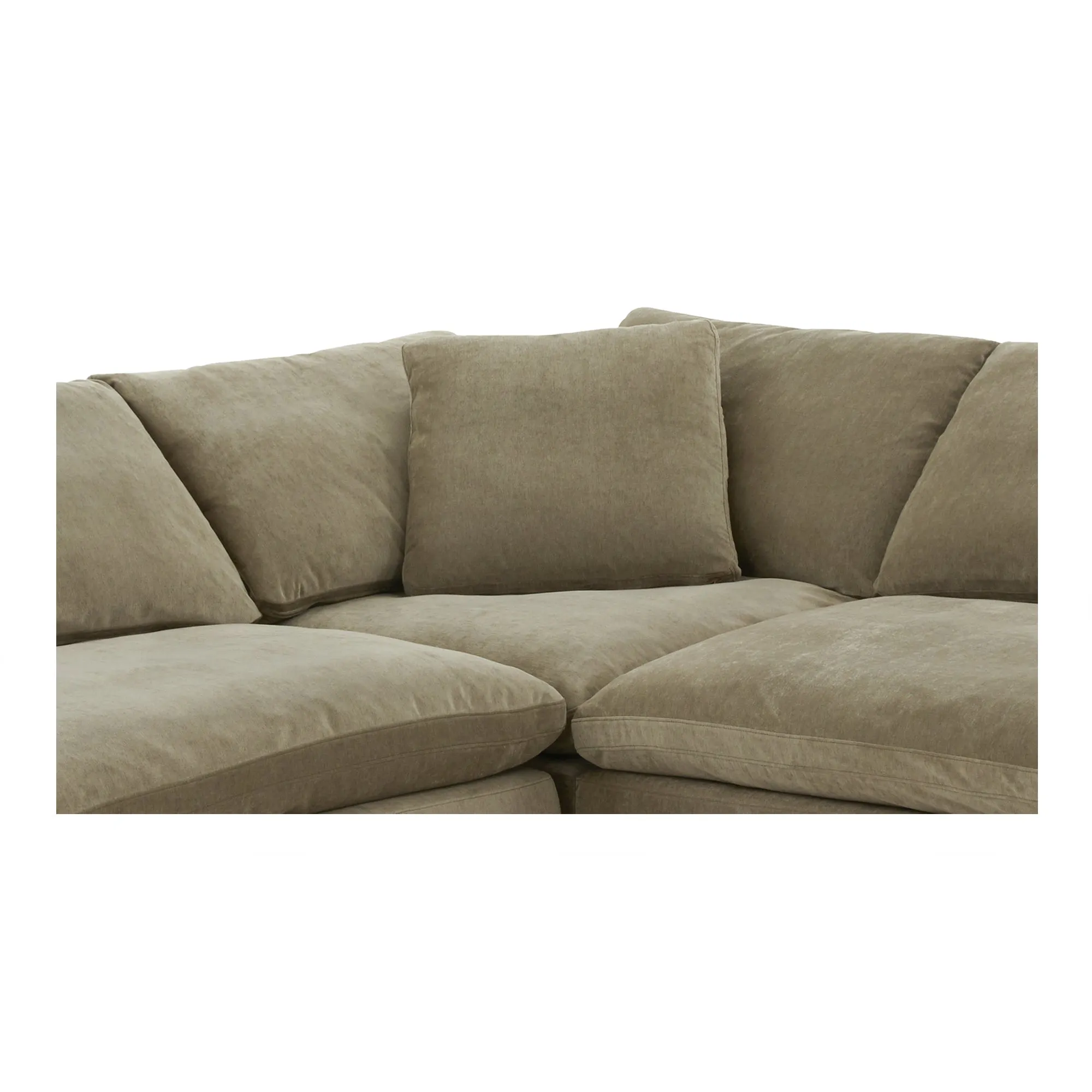 Moe's Home Collection Terra Desert Sage Classic L-Shaped Modular Sectional
