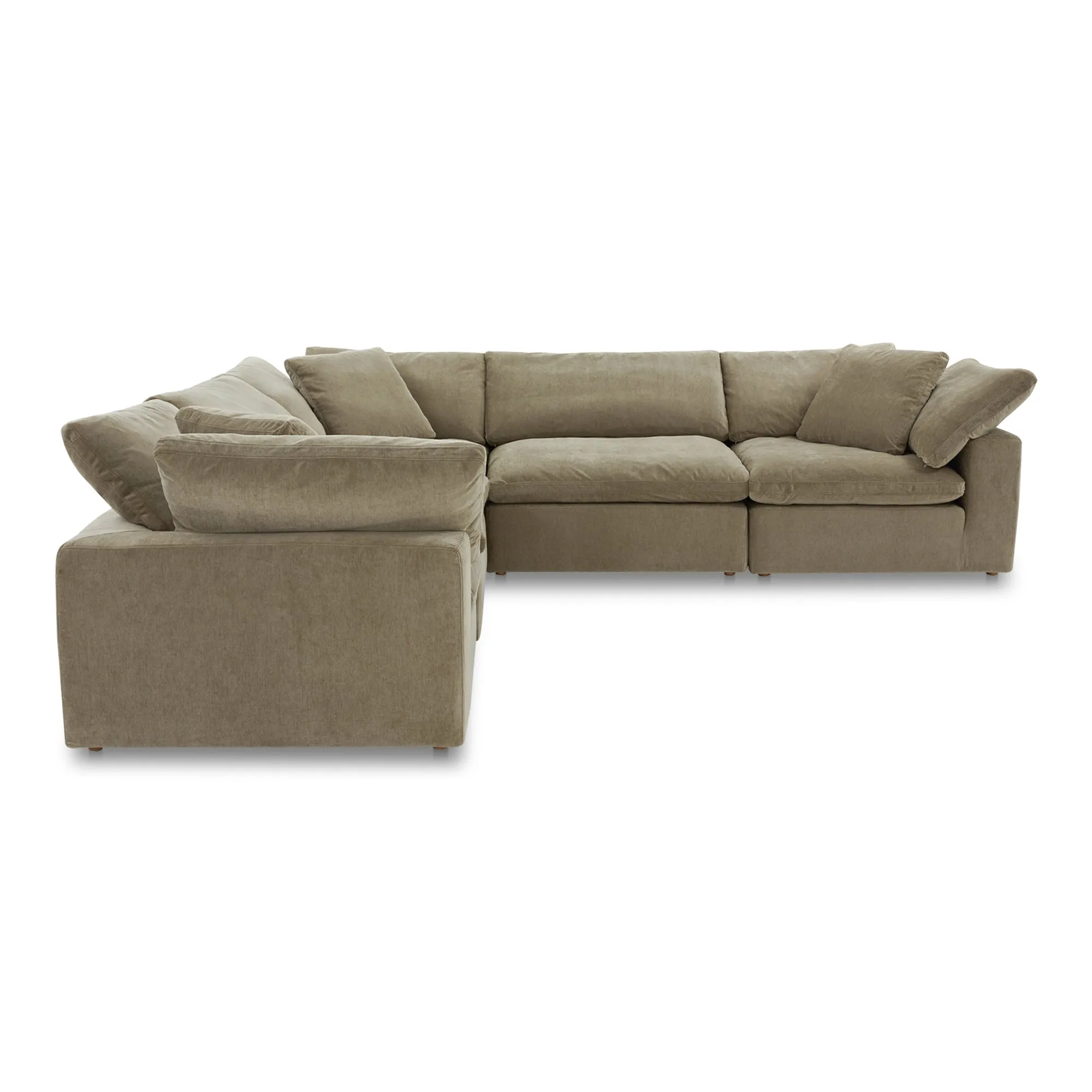 Moe's Home Collection Terra Desert Sage Classic L-Shaped Modular Sectional
