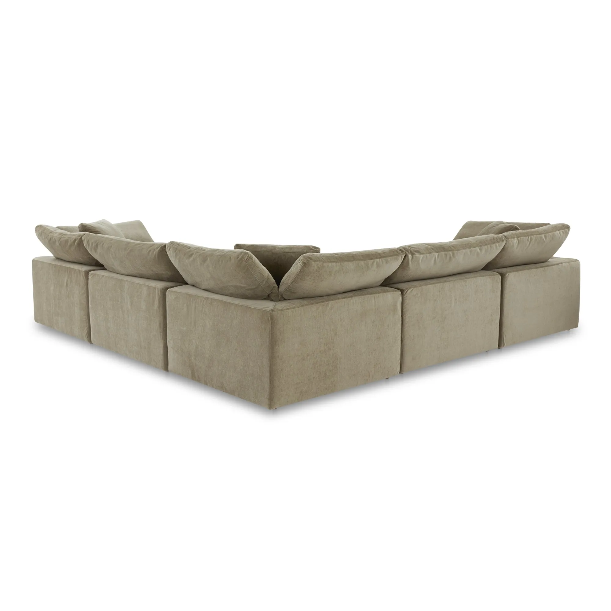 Moe's Home Collection Terra Desert Sage Classic L-Shaped Modular Sectional