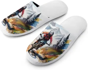 Mountain Biking Wilderness Men's Slipper Non Slip Comfortable Winter Warm Home House Shoes Indoor Slippers
