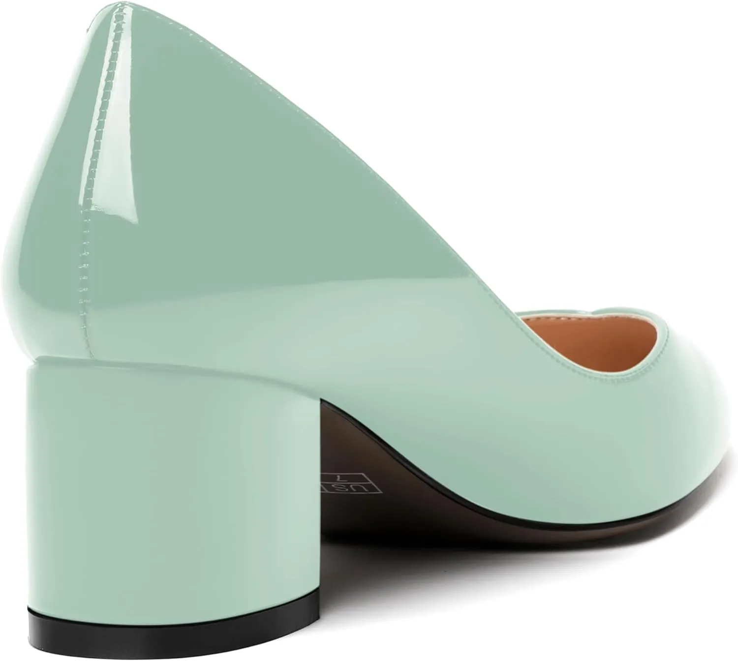 MOVINSTEPS Womens Pointed Toe Slip On Dress Dating Chunky Low Heel Pumps Shoes 2 Inch