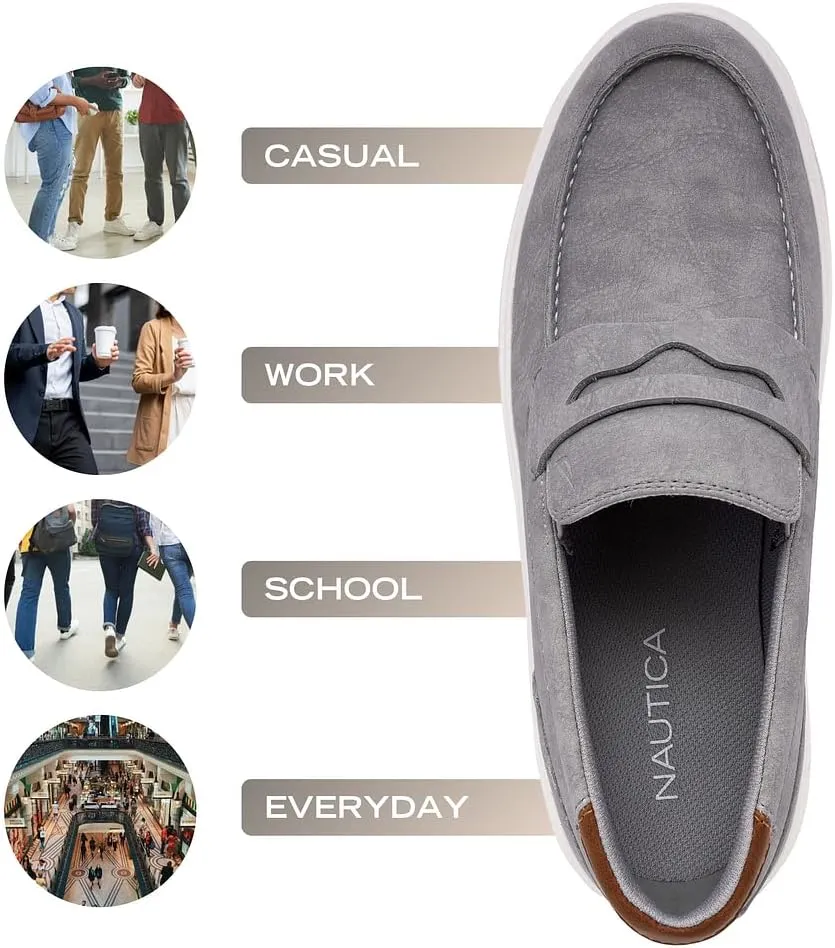 Nautica Men's Boat Shoe Casual Loafers Comfort Sneaker - Walking Moccasin (Slip-On/Lace-Up)