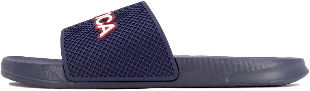Nautica Men's Open Toe Slide Sandals - Comfortable Indoor & Outdoor Shower Slippers