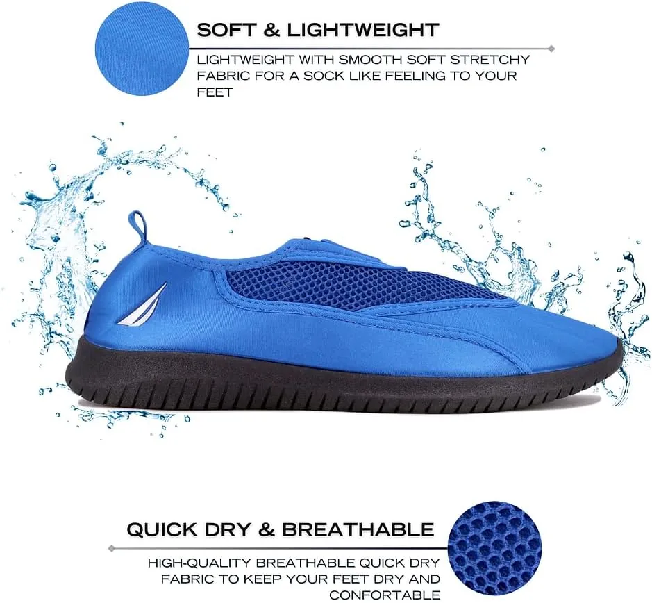 Nautica Women Men Water Shoe Quick Dry Aqua Socks Slip Resistant Comfortable Barefoot Shoes for Beach Swim Surf Pool Boat