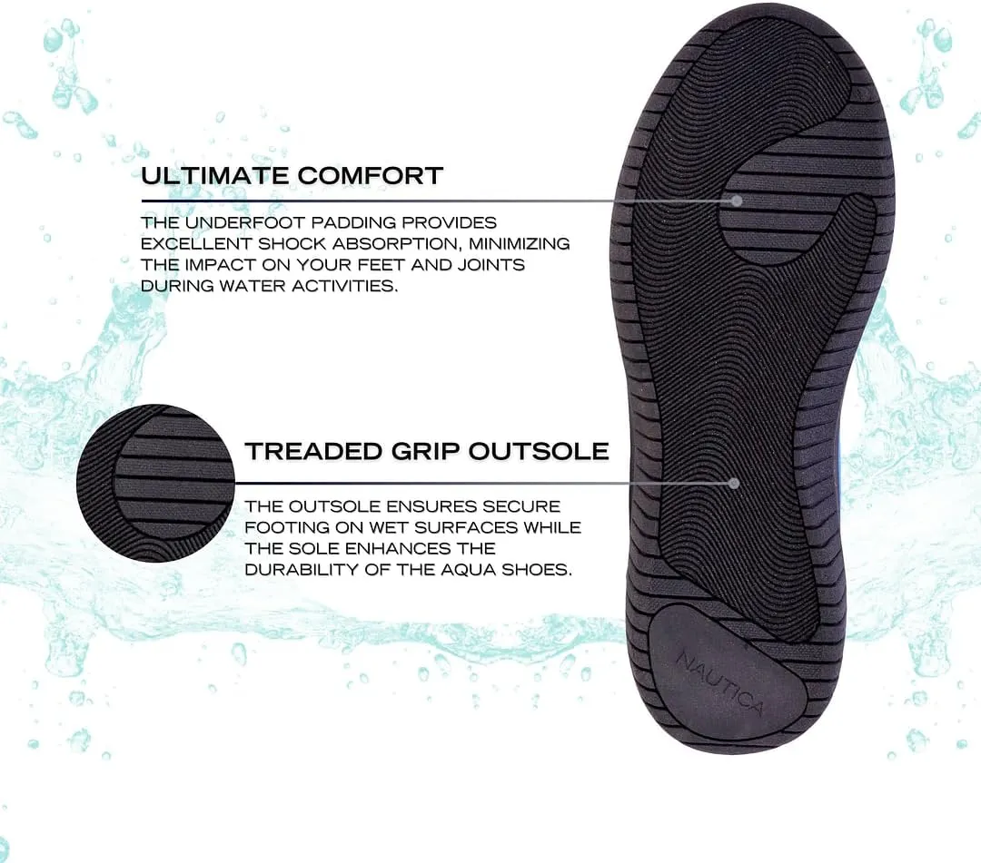 Nautica Women Men Water Shoe Quick Dry Aqua Socks Slip Resistant Comfortable Barefoot Shoes for Beach Swim Surf Pool Boat