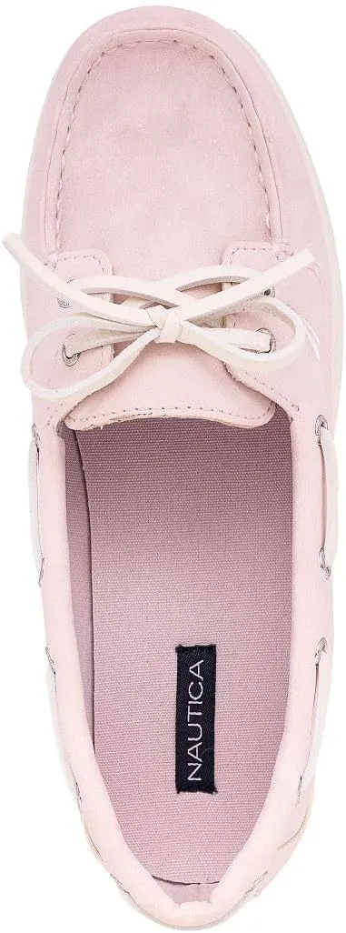 Nautica Women's Casual Boat Shoes, Moc-Toe Loafers with Cushioned Insole, Deck Fashion Sneaker