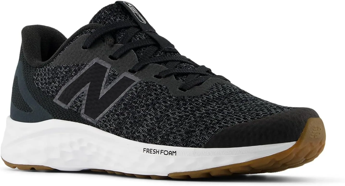 New Balance KIds Arishi Fresh Foam v4 Sneaker, BLACK/PHANTOM, 6 W Big Kid (8-12 Years)