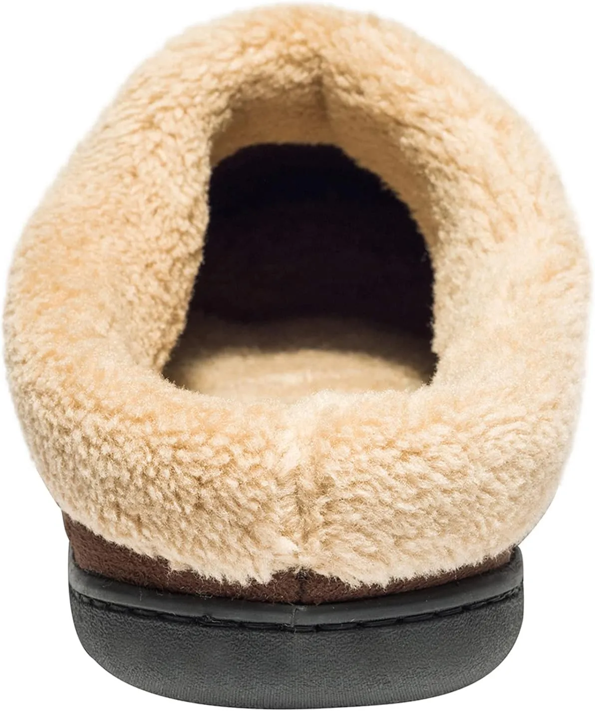 NewDenBer Men's Warm Memory Foam Slippers Suede Plush Fleece Lined Slip on Indoor Outdoor Clog House Shoes