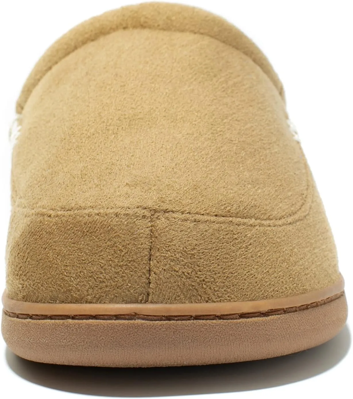 NewDenBer Men's Warm Memory Foam Suede Plush Fleece Lined Slip on Indoor Outdoor Clog House Slippers