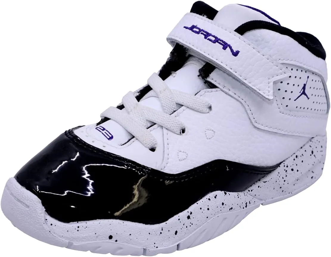 Nike Jordan BLoyal TD White/Court Purple-Black Ankle-High Leather Sneaker - 10M