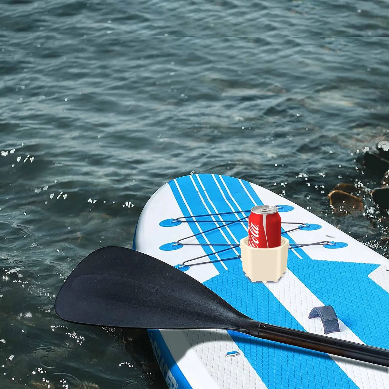 Non-Tipping Cup Holder for Boat Paddle Board and Kayak Drink Holder Boat Cup Holders for Drinks Silicone Cup Holder Portable Universal Cup, Can, and Bottle Holder for Boats