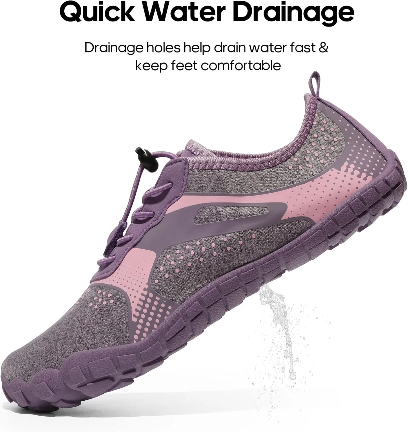 NORTIV 8 Women's Quick Dry Water Shoes Barefoot Sports Aqua Beach Pool Swim Shoes TREKLADY