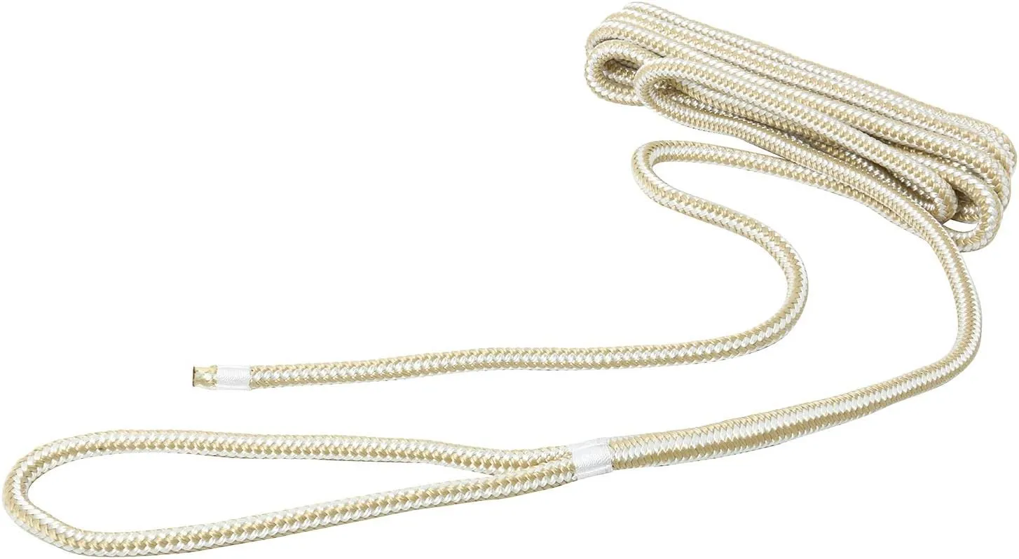 NovelBee 4 Pack of 3/8 Inch x 20 Feet Double Braid Nylon Dockline,Mooring Rope Dock Line,Working Load Limit 660 lbs,Breaking Strength 3,300 lbs