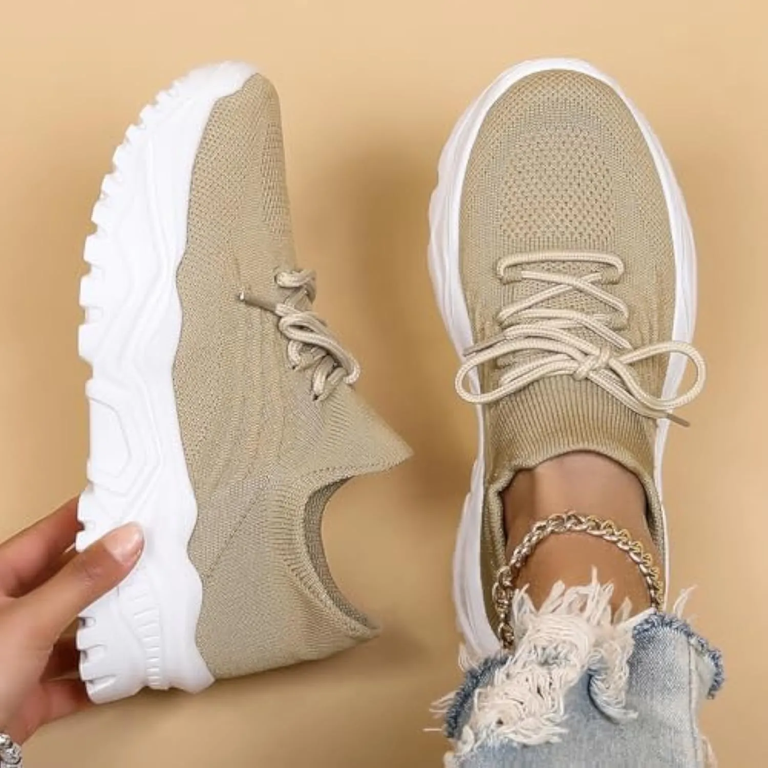 Nurse Babe Shoes,Classic Slip-On Breathable Mesh Sneakers,Non-Slip Lightweight Walking Shoes for Women,Classic Lace up Slip-on Breathable Sneakers for Women on Feet All Day