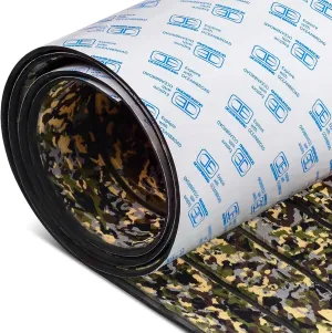 OCEANBROAD Camo Boat Flooring Self-Adhesive Backing Camouflage Decking 96''x45.6''/36''/28.8''/16.8'', 48''x16.8'' EVA Foam Self-Adhesive Non-Slip Marine Sheet for Boats Helm Pad RV Floor
