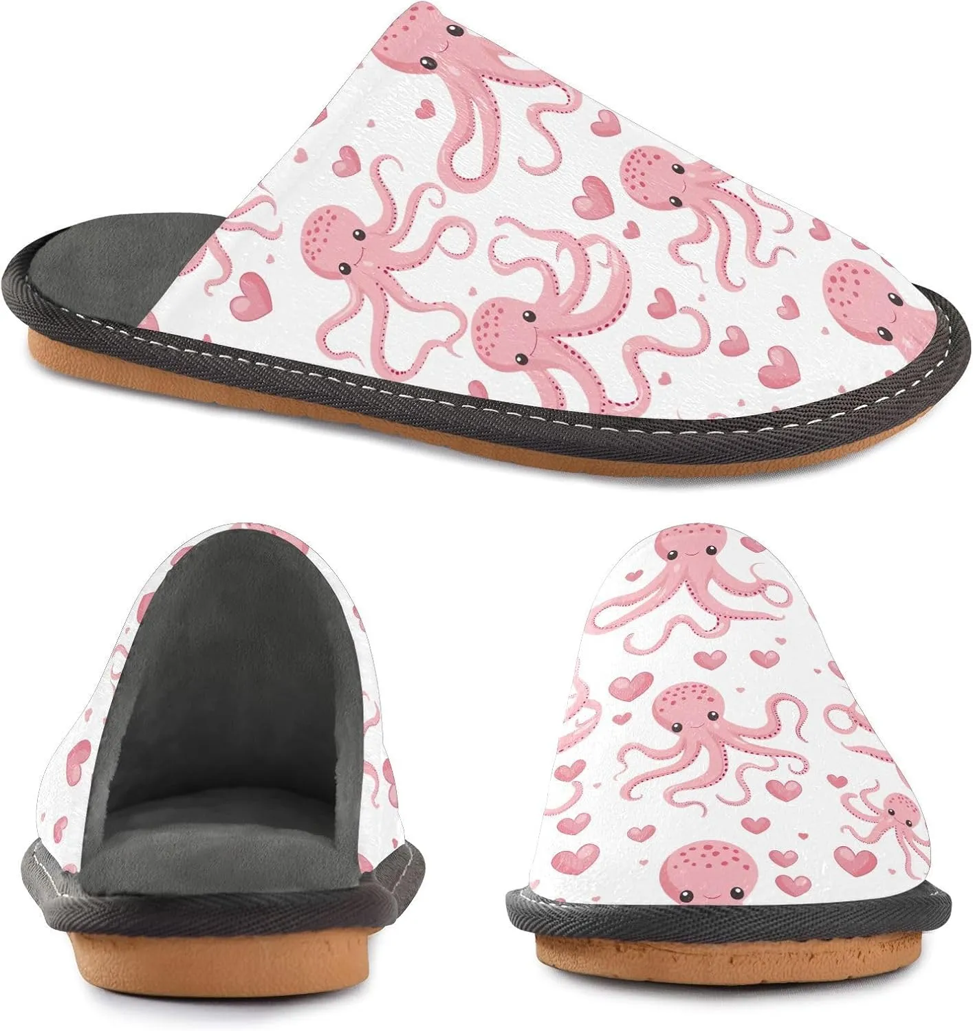 ODAWA Zebra Yellow Male Shoe House Slippers Memory Foam Plush Mens Slip on House Shoes