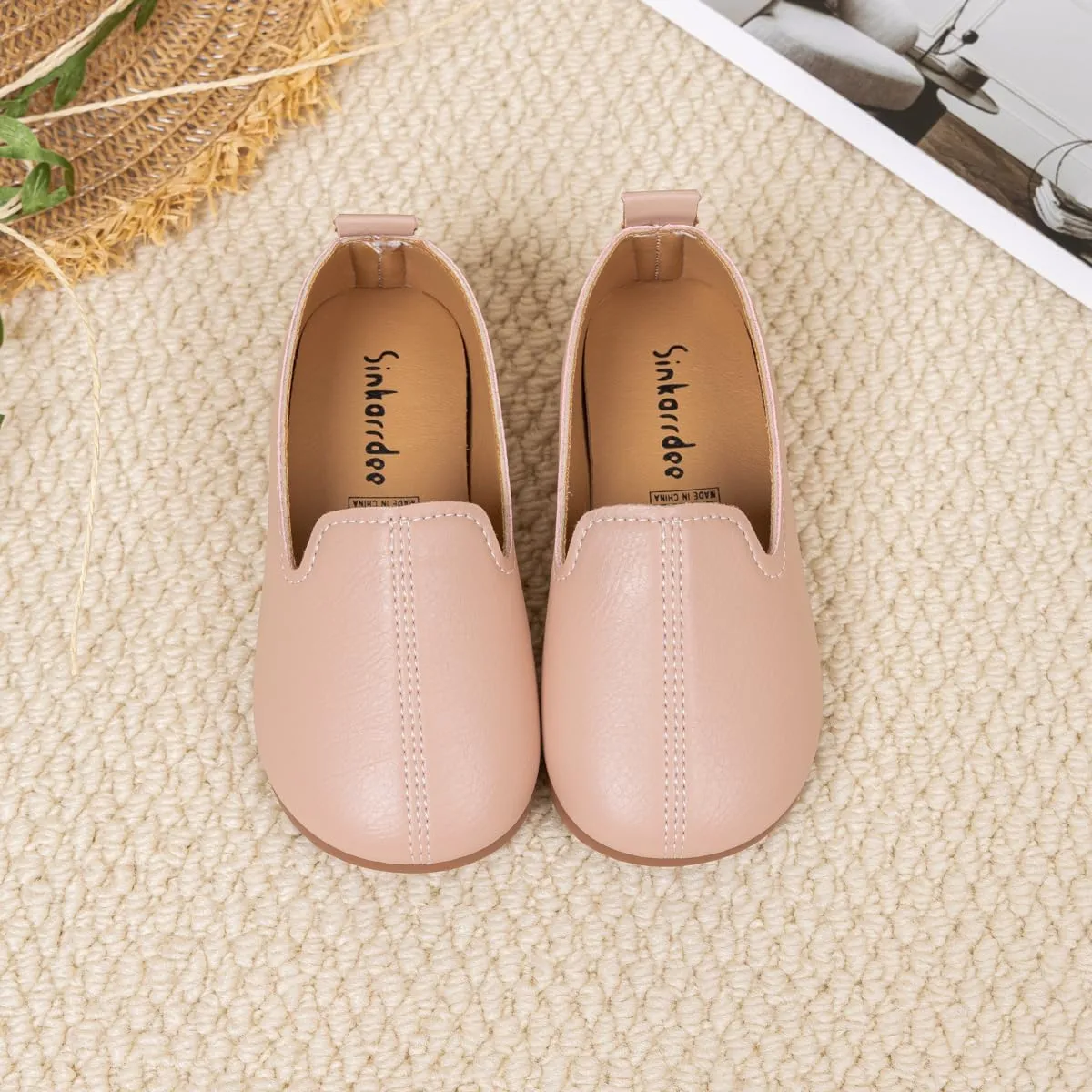ohsofy Boys Girls Soft Slip-On Loafers Comfort Cozy Oxford Rubber Sole Casual Wedding Party Dress Shoes(Toddler/Little Kid)