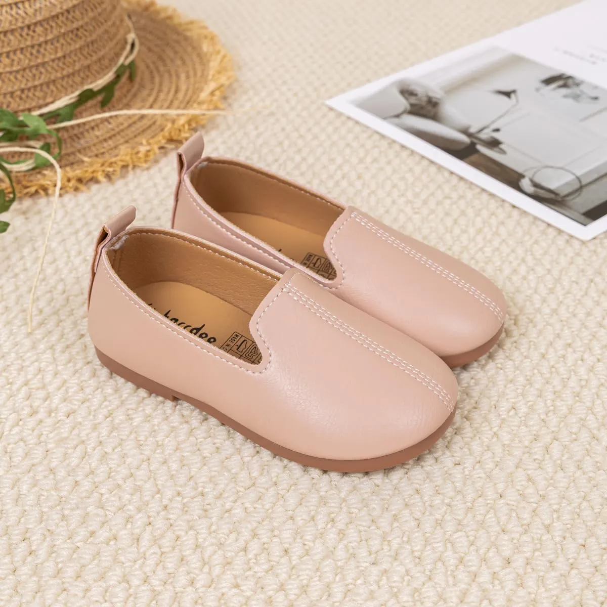 ohsofy Boys Girls Soft Slip-On Loafers Comfort Cozy Oxford Rubber Sole Casual Wedding Party Dress Shoes(Toddler/Little Kid)