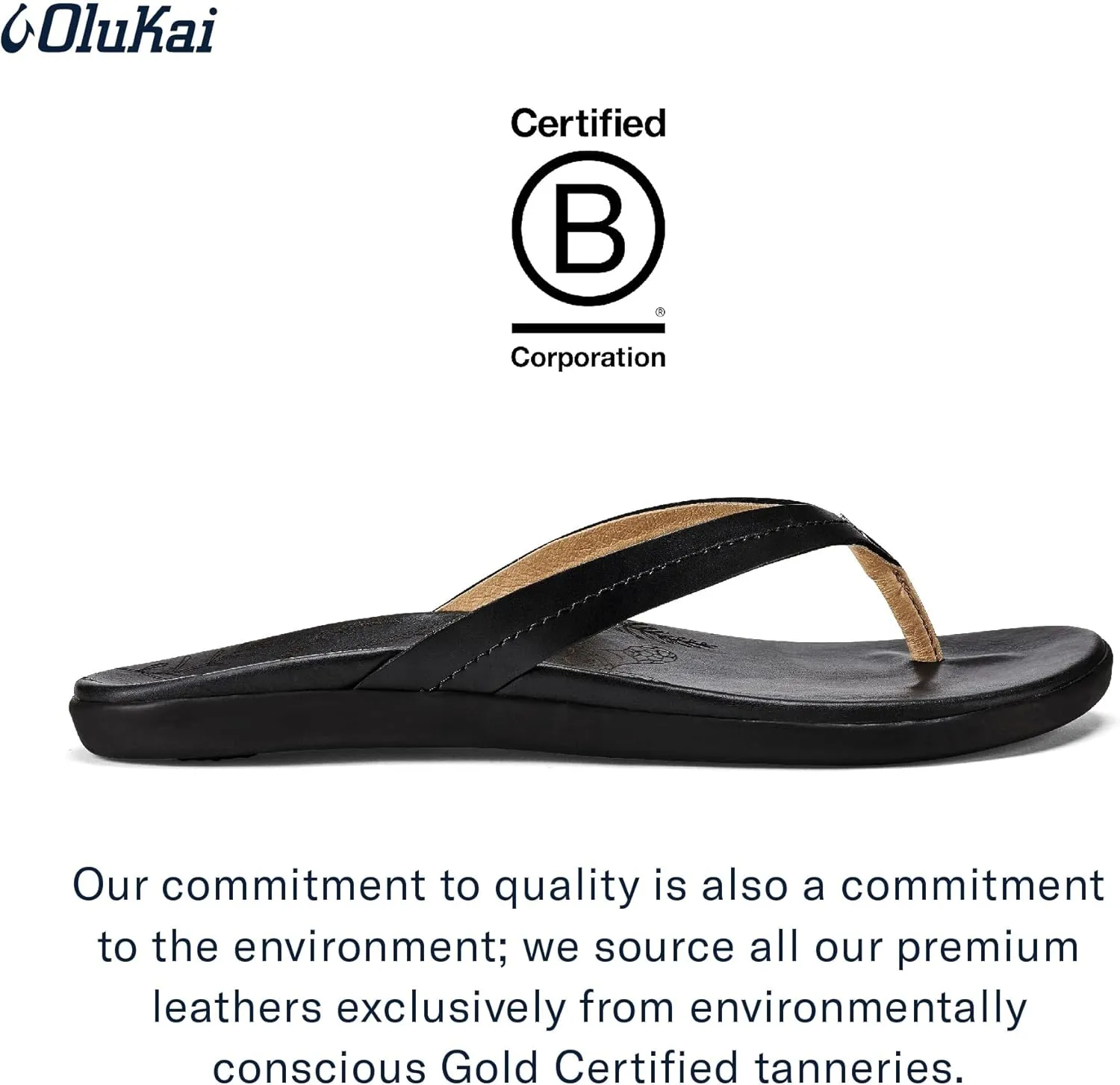 OLUKAI Honu Women's Beach Sandal, Soft & Comfortable Full-Grain Leather, Easy Slip-On Design for Everyday Fashion, Casual & Modern Style