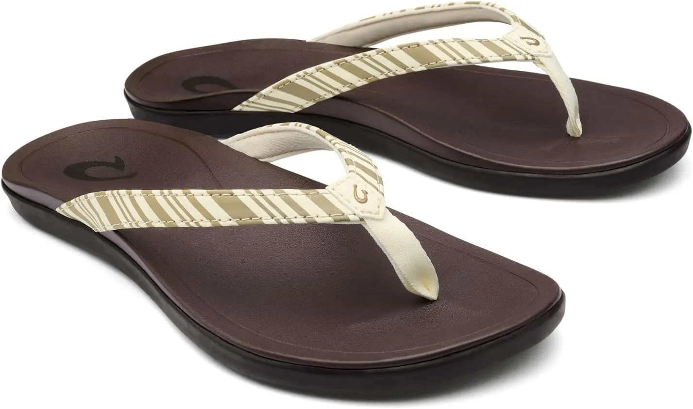 OLUKAI Ho'opio Women's Beach Sandals, Quick-Dry Flip-Flop Slides, Clean & Minimal Aesthetic, Water Resistant & Enhanced Traction, All-Day Comfort