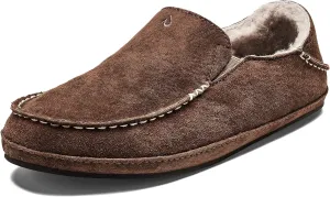 OLUKAI Nohea Slipper, Women's Slip-On Shoes, Genuine Shearling & Premium Nubuck Leather, Drop-In Heel Design, Cozy & Ultra-Soft Comfort Fit