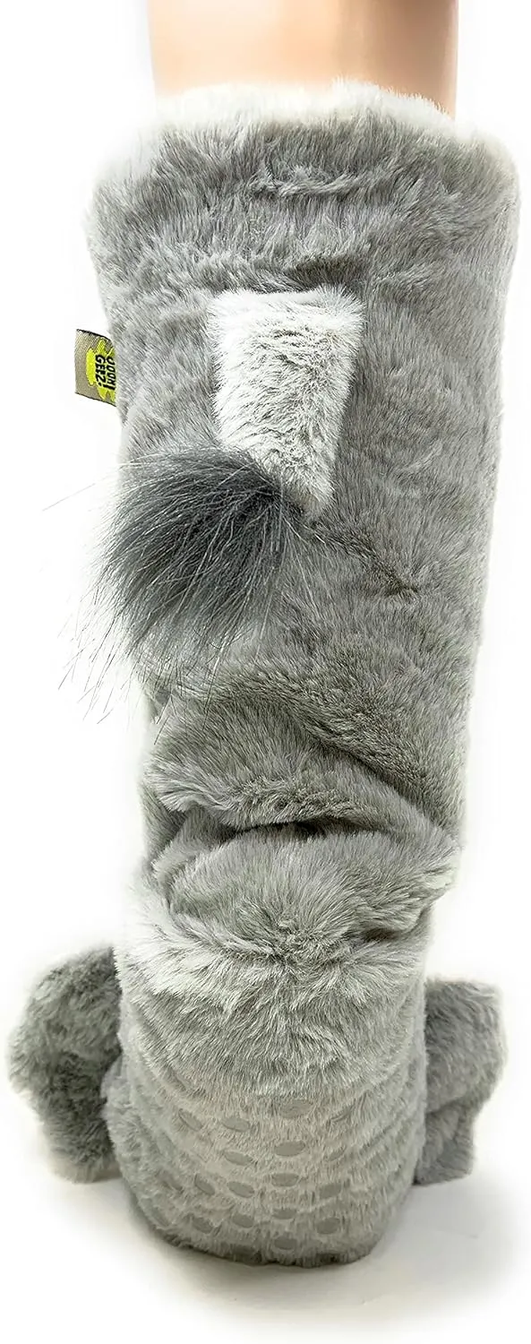 ooohyeah Womens Non Slip Fuzzy 3D Animal Slipper Socks, Funny Warm Cozy Fluffy Cute Indoor Slippers with Grippers