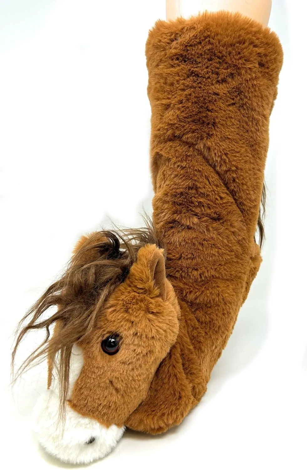 ooohyeah Womens Non Slip Fuzzy 3D Animal Slipper Socks, Funny Warm Cozy Fluffy Cute Indoor Slippers with Grippers