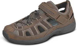 Orthofeet Men's Orthopedic Brown Leather Clearwater Sandals, Size 11.5 Wide
