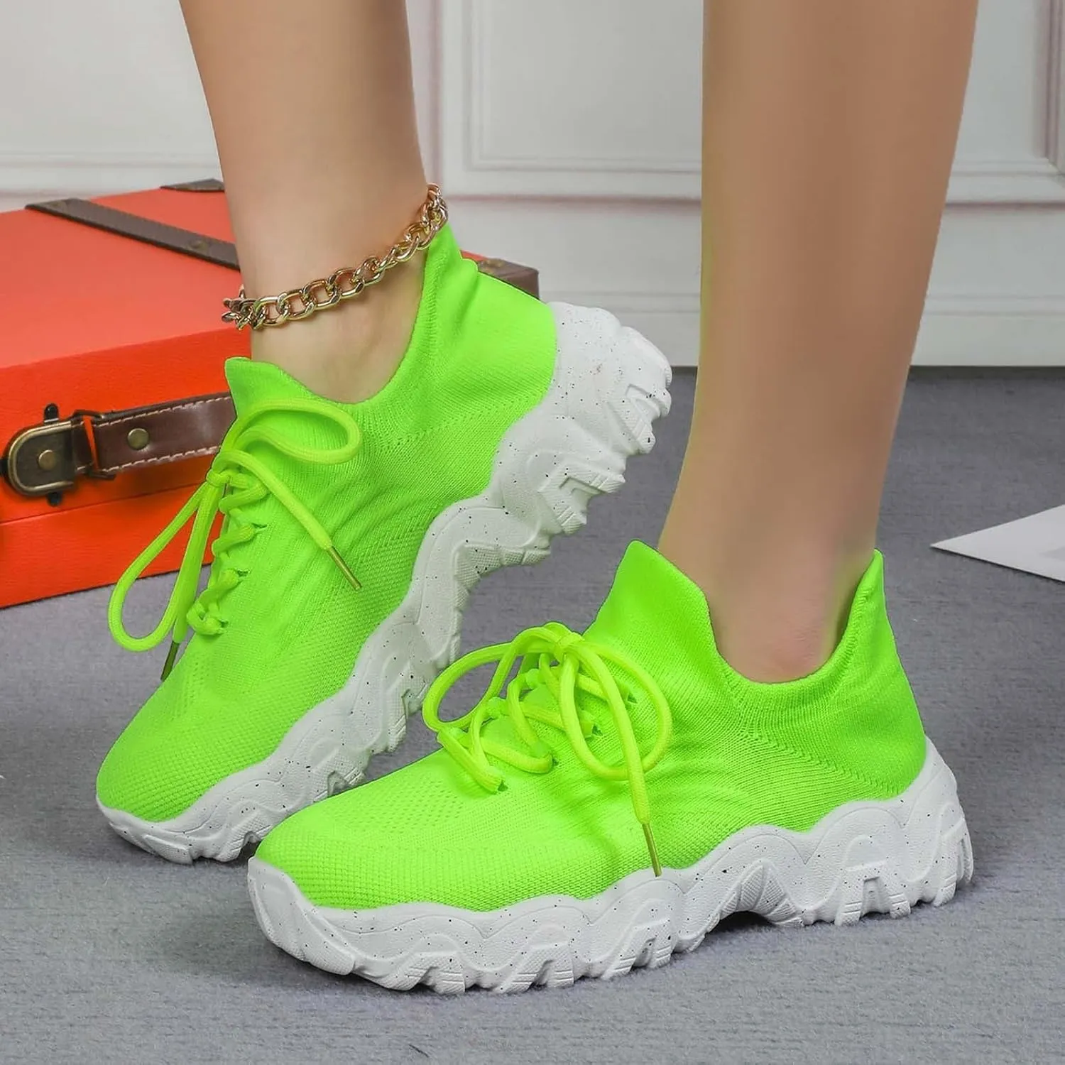 Orthopedic Shoes for Women Woven Breathable Soft Sole Slip on Walking Shoes with Arch Support Daily Commuting Shoes