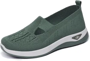 Orthopedic Shoes for Women，Breathable Comfort Wear Orthowear Walking Shoes，Cushionaire Wide Width Sneakers Diabetic Arch Support Sneakers Soft Slip On Shoe Comfortable