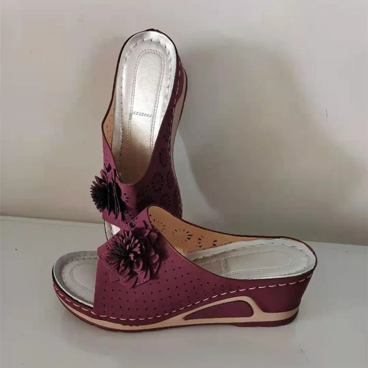 Orthopedic Soft Bottom Massage Orthopedic Wedge Slide Sandals