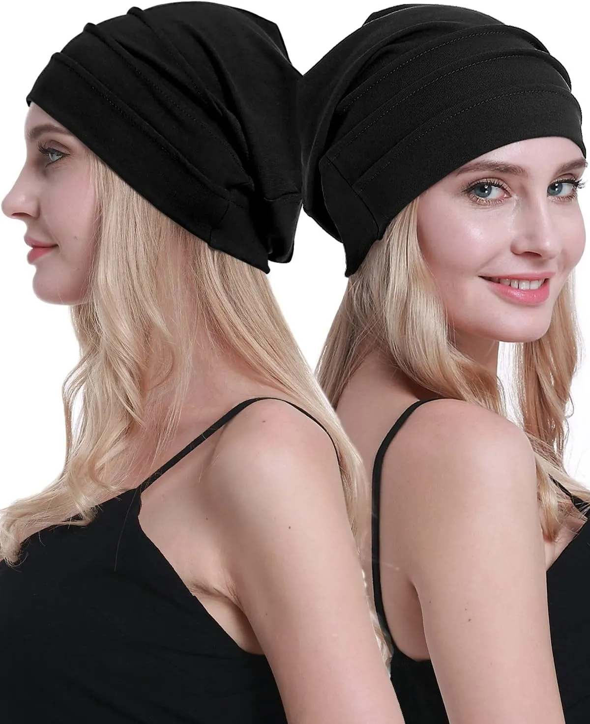 osvyo Cotton Chemo Headwear Turban Cap for Women - Soft Elastic Beanie Hair Loss Sealed Packaging