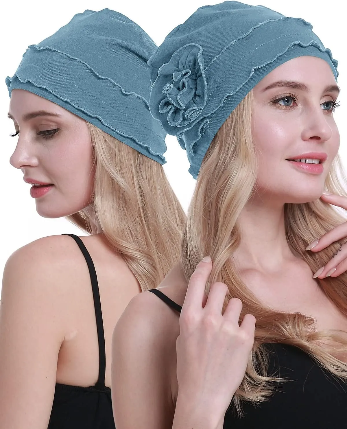 osvyo Cotton Chemo Headwear Turban Cap for Women - Soft Elastic Beanie Hair Loss Sealed Packaging
