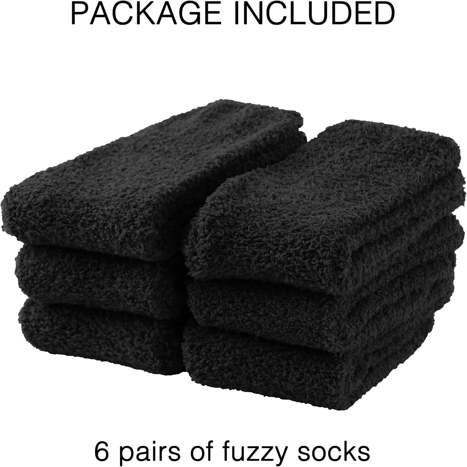OVOV White Fuzzy Fluffy Warm Cozy Slipper Socks for Men - Soft Comfy Fleece Sleep Socks