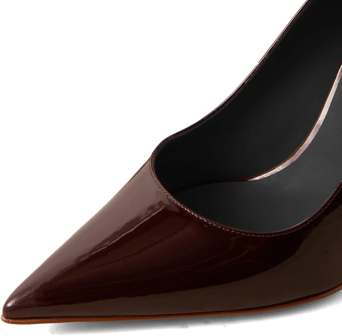 Pazzion Women Fashion Closed Pointed Toe Pumps High Heels Slip On Solid Color Shoes for Casual Walking Dating Outfit Size 4-16 US