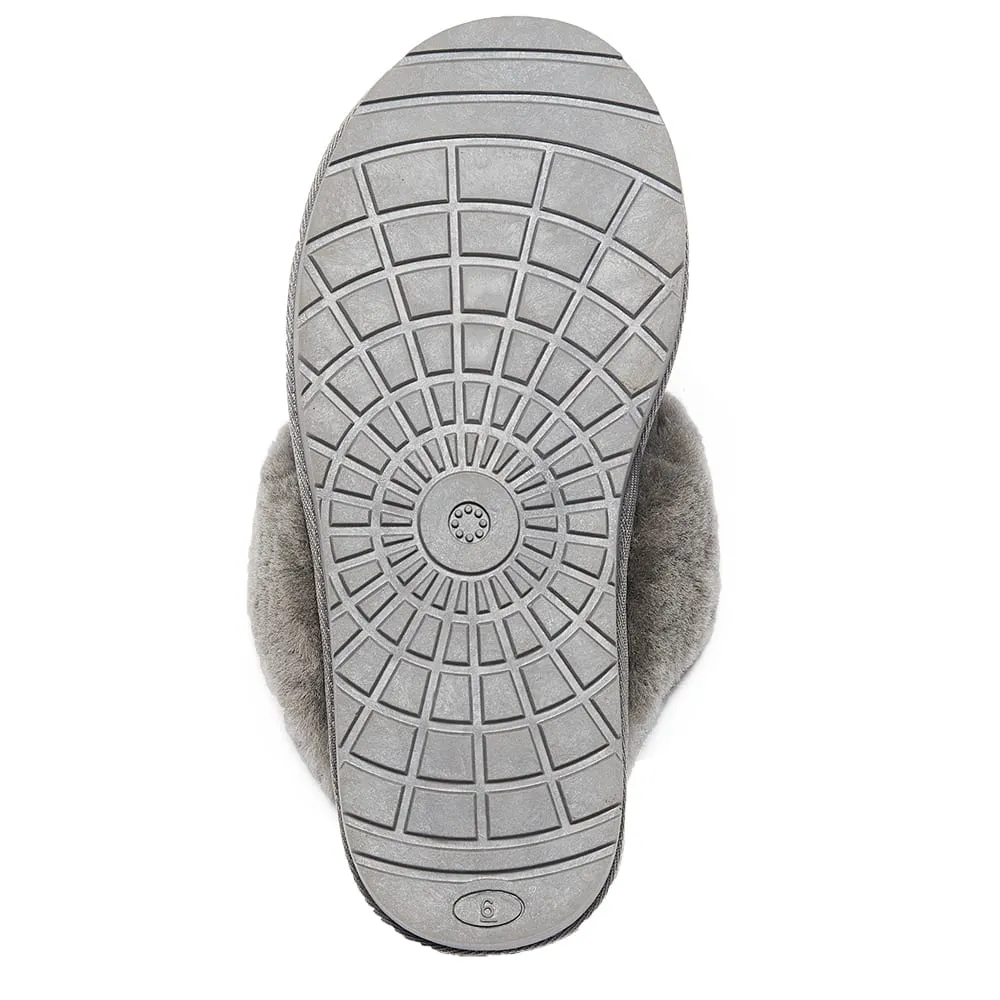 Peggy Slipper in Grey Suede