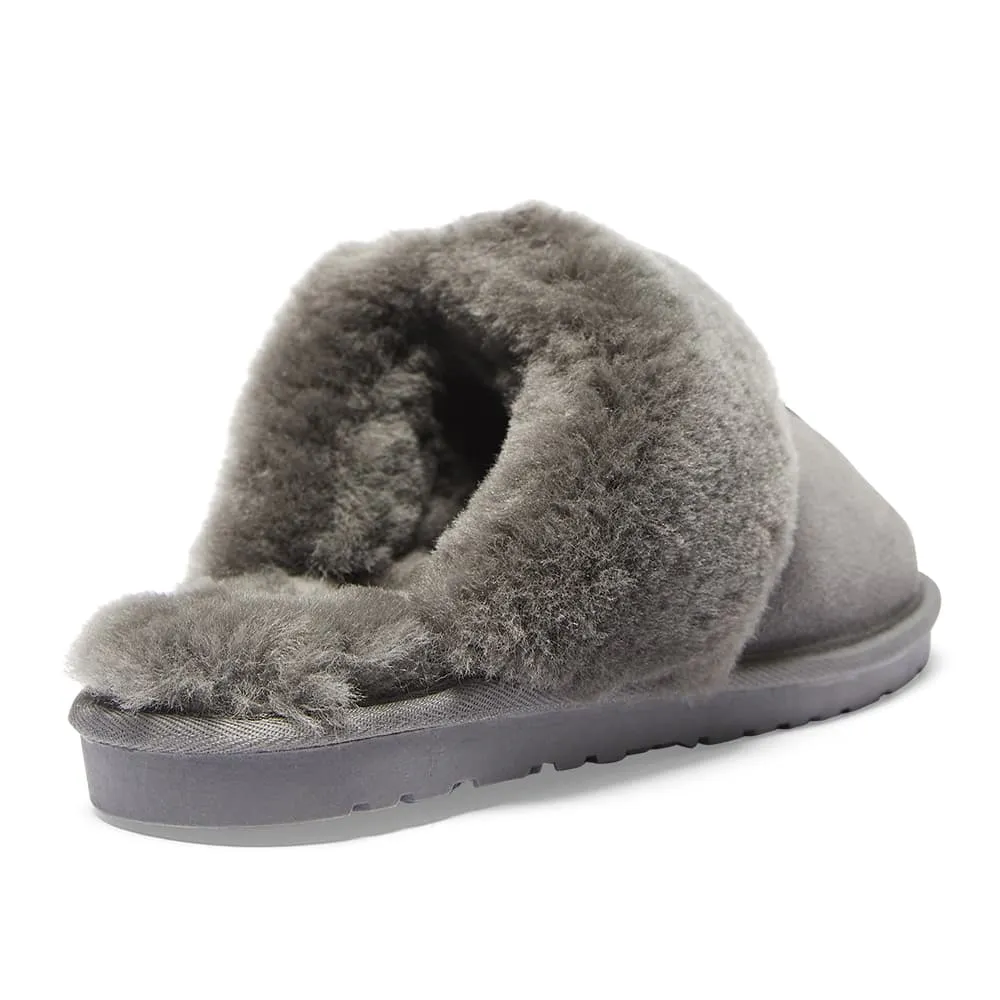 Peggy Slipper in Grey Suede