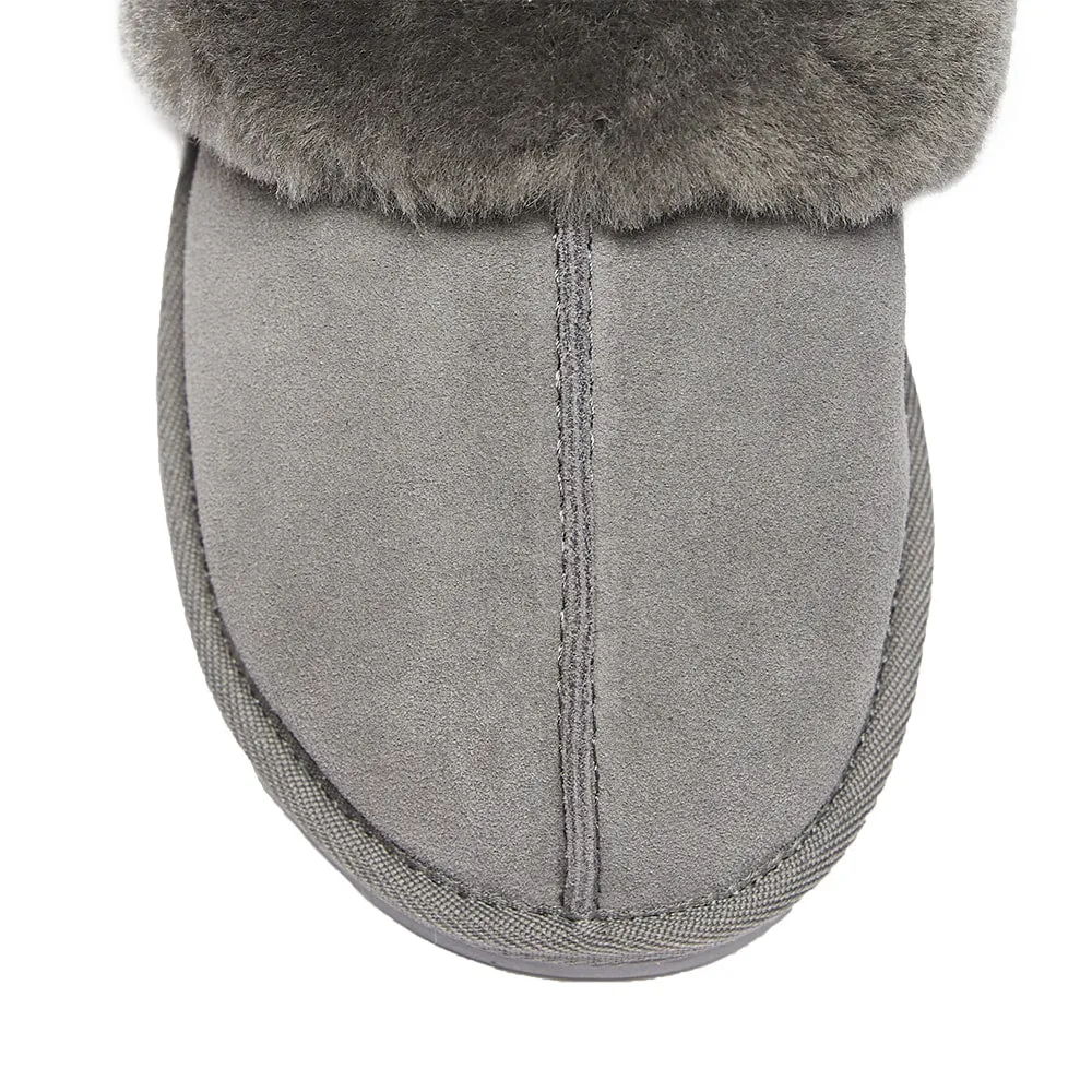 Peggy Slipper in Grey Suede