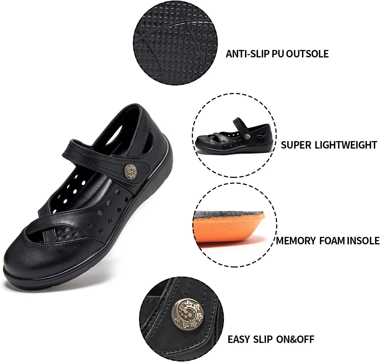 Penny Loafers for Women Shoes Slip On Soes Leather Comfort Breathable Flats