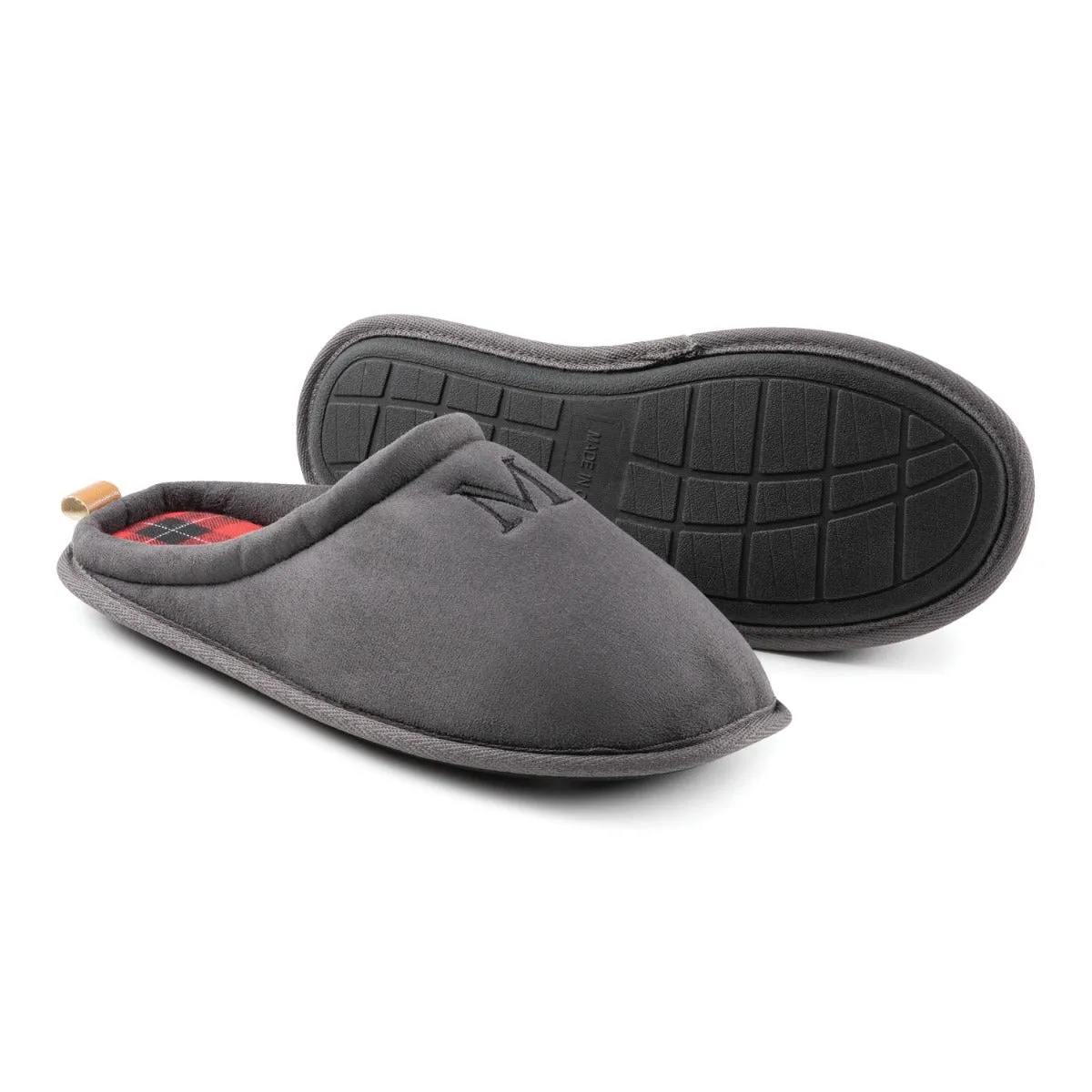 Personalized Men's Gray Clog Slippers---Extra Large