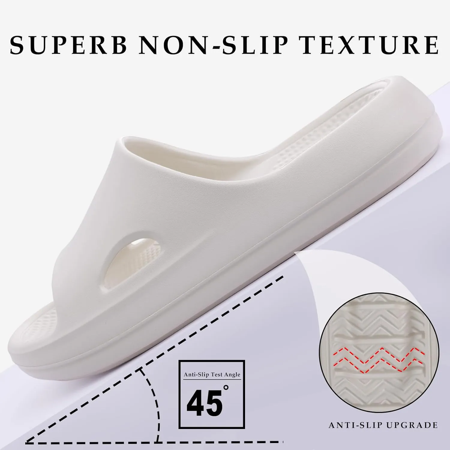 Pillow Slippers for Women and Men Indoor Cloud Sandals EVA Anti-Slip Slides Shoes Cushioned Thick Sole Shower Cloud Slippers Arch Support Men Sandals Super Soft House Pillow Slides