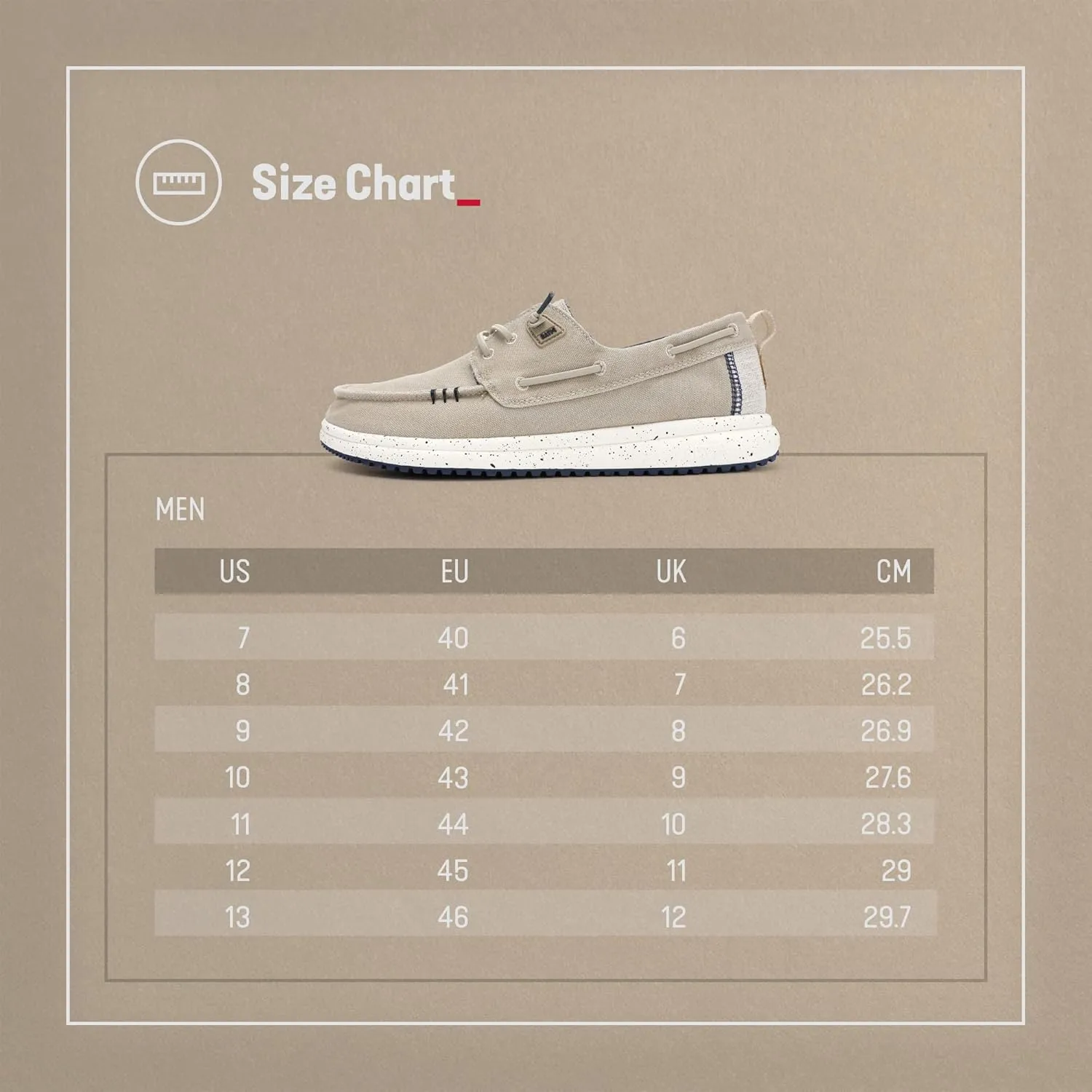 PITAS Men’s Byron Boat Shoes | Casual Slip-On Loafers for Men | Ultra Light & Comfortable Shoes | Beige