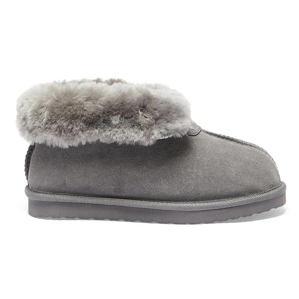 Pixie Slipper in Grey Suede