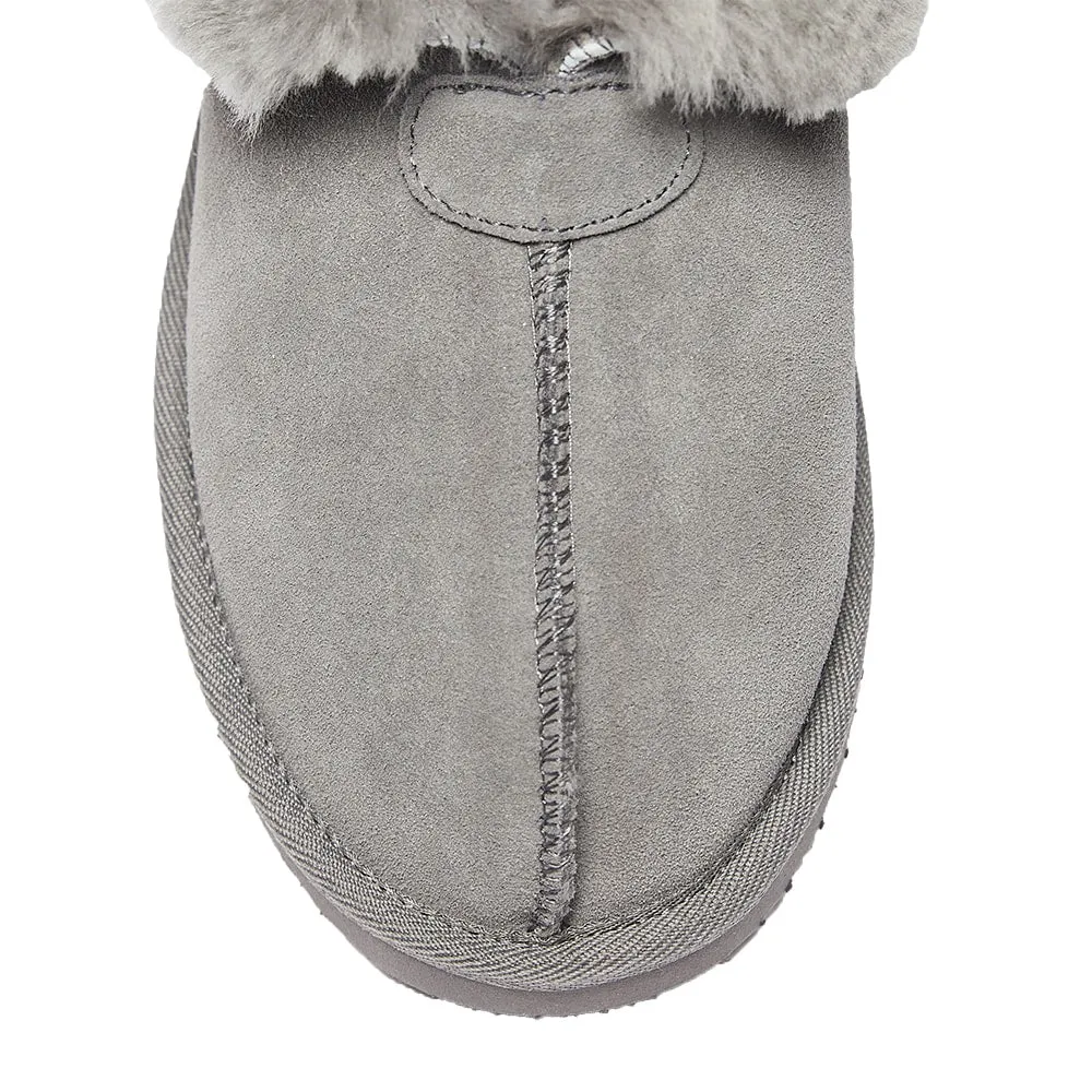 Pixie Slipper in Grey Suede