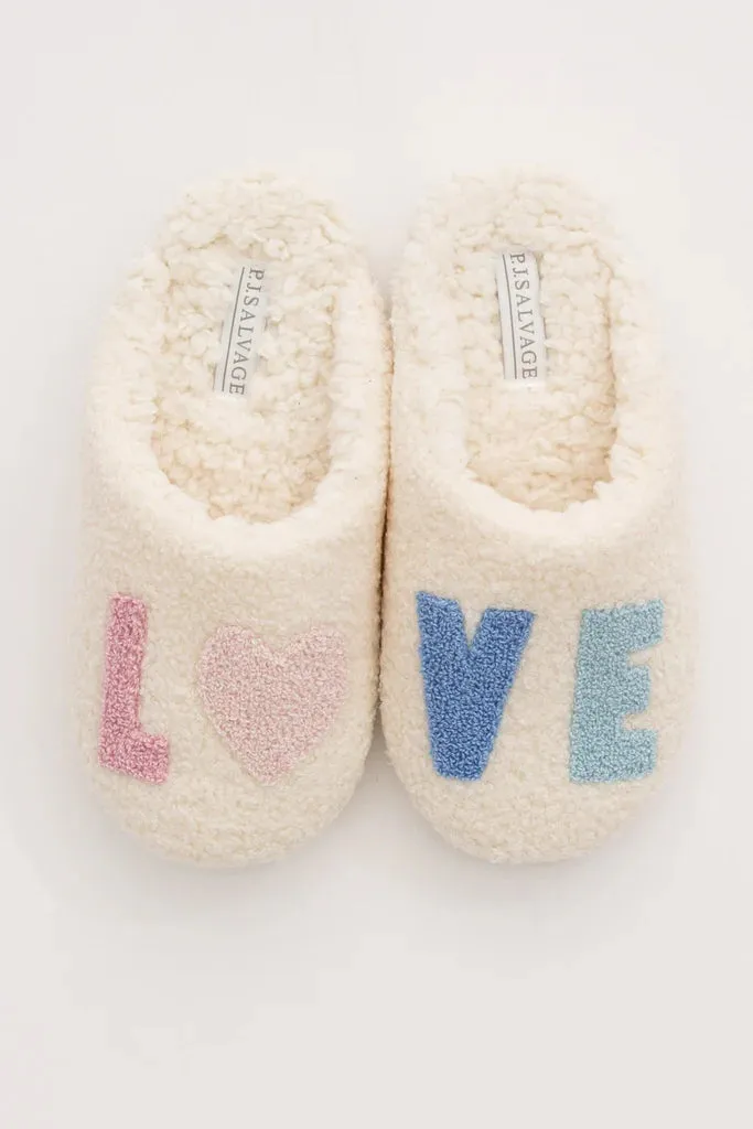 PJ Salvage Cozy Love Slippers Style RMCOSL - Ivory
