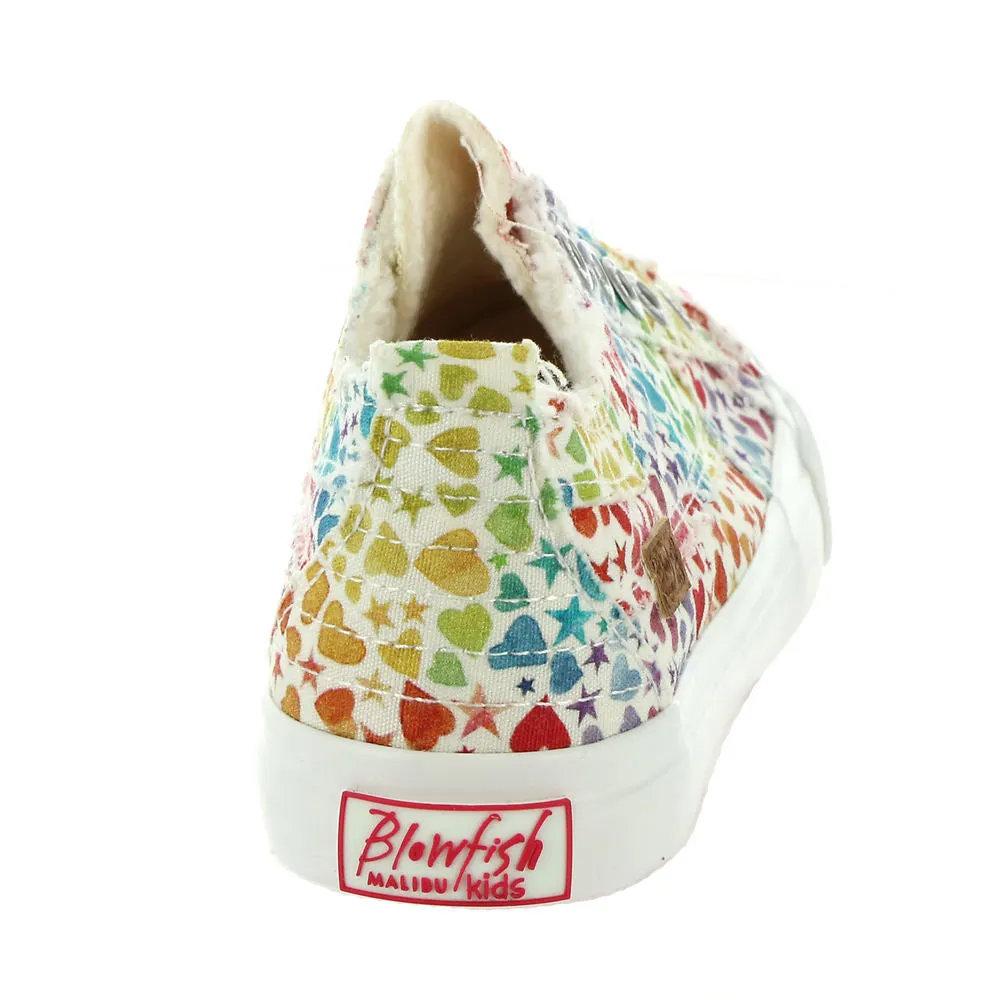 Play-K Off Sneaker Rounded Galaxy Surprise sale Slip On Malibu Toe Glitter Rapid shipping Blowfish White Star