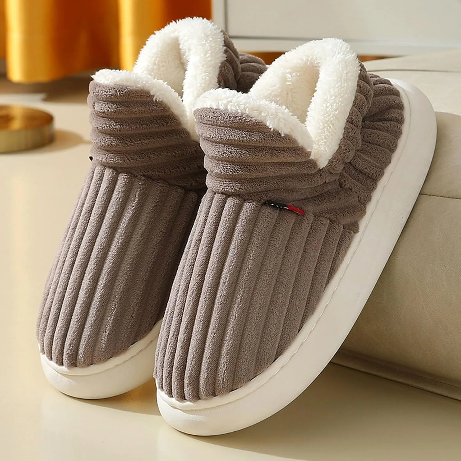 Pluffi Cozy Stylish Slipper, Pluffi Slipper Booties, Winter Fuzzy Warm Thick-Soled Plush House Cloud Slides Men Women
