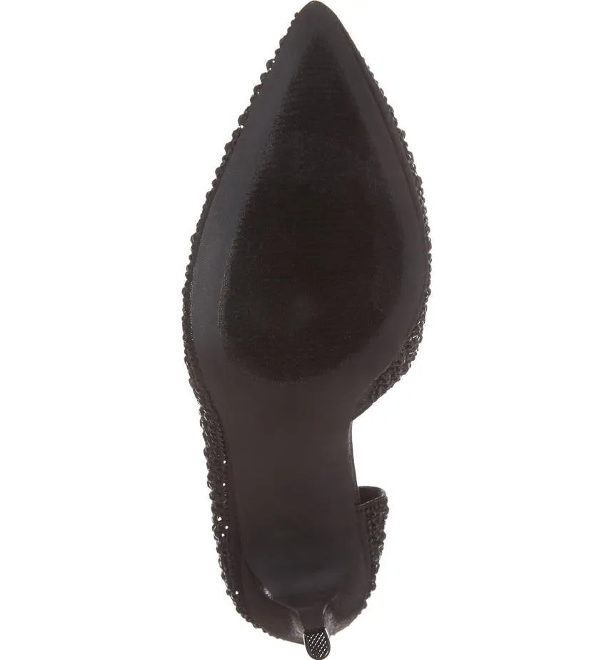 Pointy Black Dorsay Lauren Pumps First-come-first-served Rhinestone Lorraine Wide assortment Dress Half Ruby Embellished
