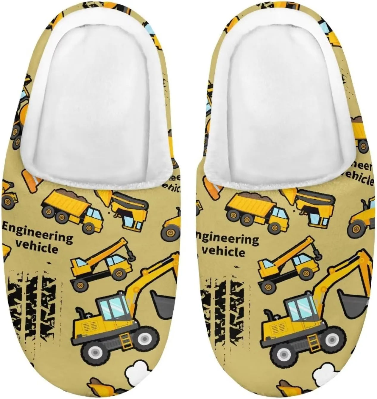 Polero Cute Printed Kids Slippers - Soft Plush Winter Slip On House Slippers