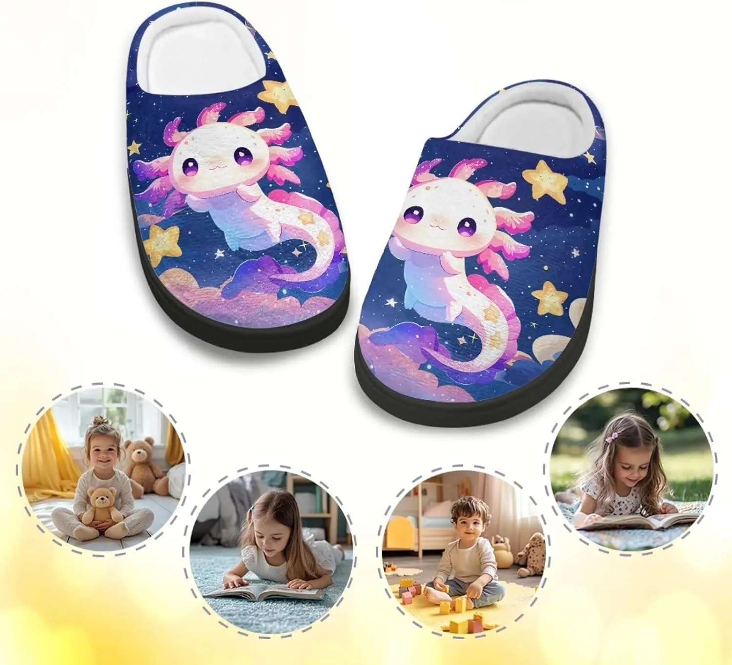 POLERO Cute Slipper for Kids Girls Winter Slippers Warm Indoor House Shoes Boy's Slippers